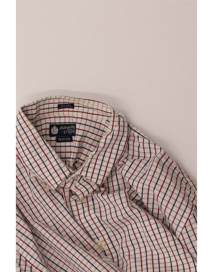 J. CREW Mens Shirt Size 17/17 1/2 XL White Check Cotton Vintage J. Crew and Second-Hand J. Crew from Messina Hembry 