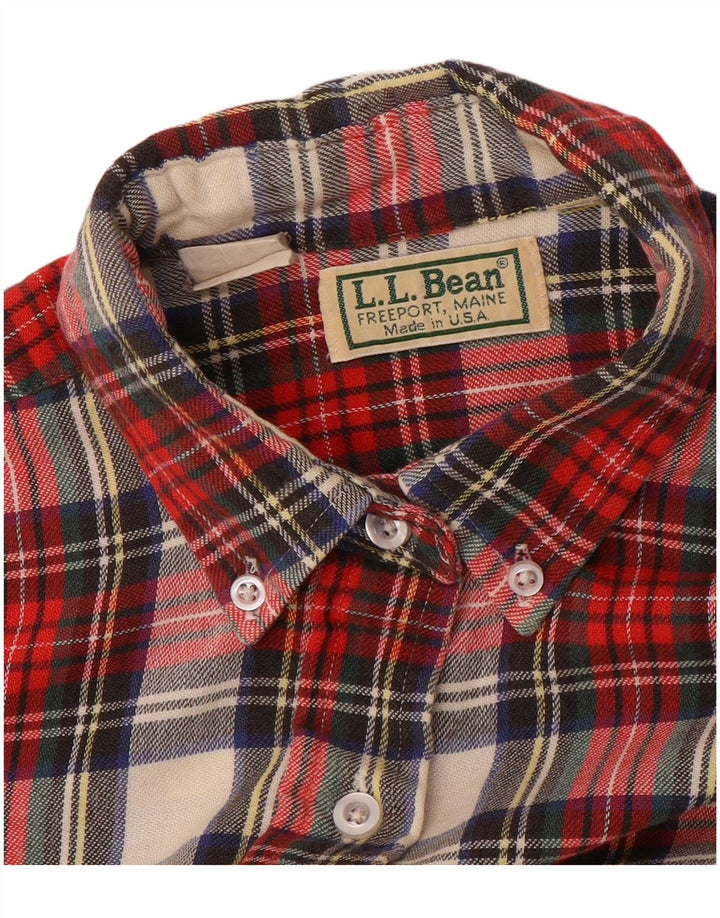 Женская фланелевая рубашка L.L.BEAN UK 16, большая красная клетка