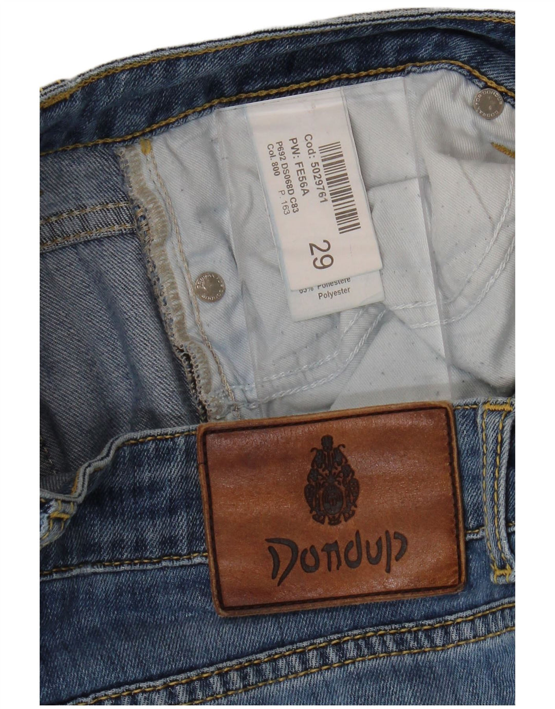 DONDUP Женские потертые узкие джинсы W29 L27 Синий хлопок
