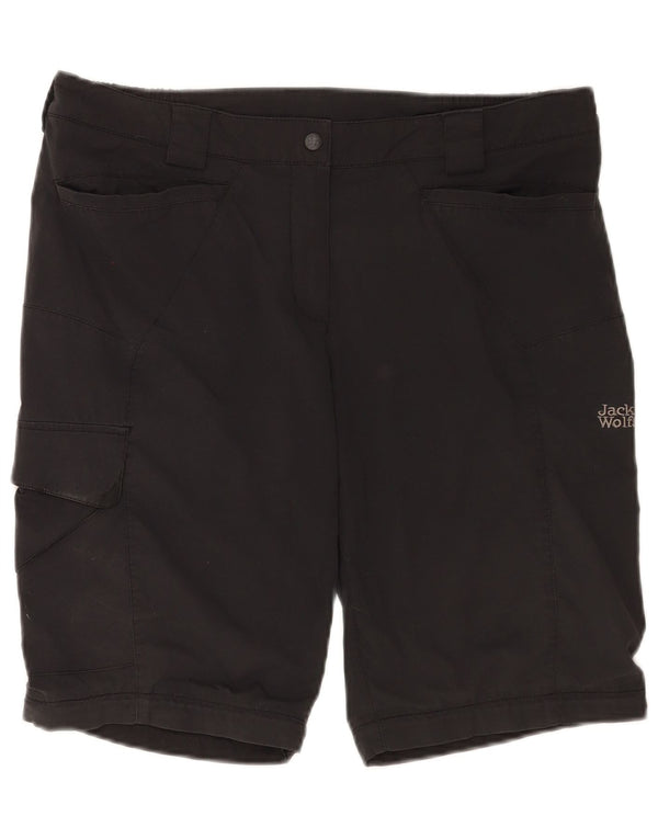 Jack Wolfskin Womens Cargo Shorts UK 12/14 Medium W34 Black