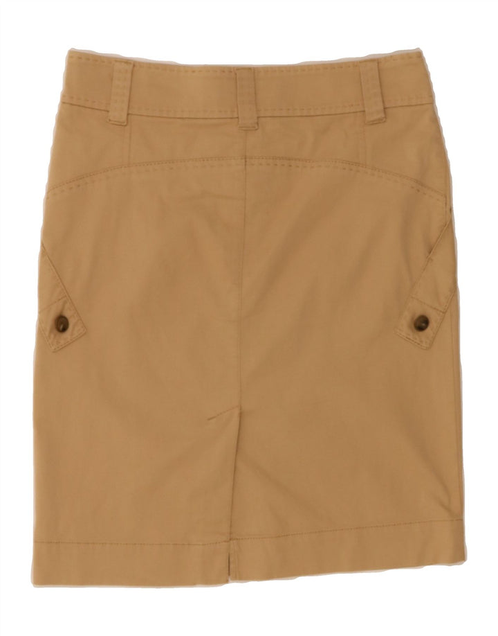 MASSIMO DUTTI Womens Straight Skirt EU 40 Medium W30  Beige Cotton Vintage Massimo Dutti and Second-Hand Massimo Dutti from Messina Hembry 