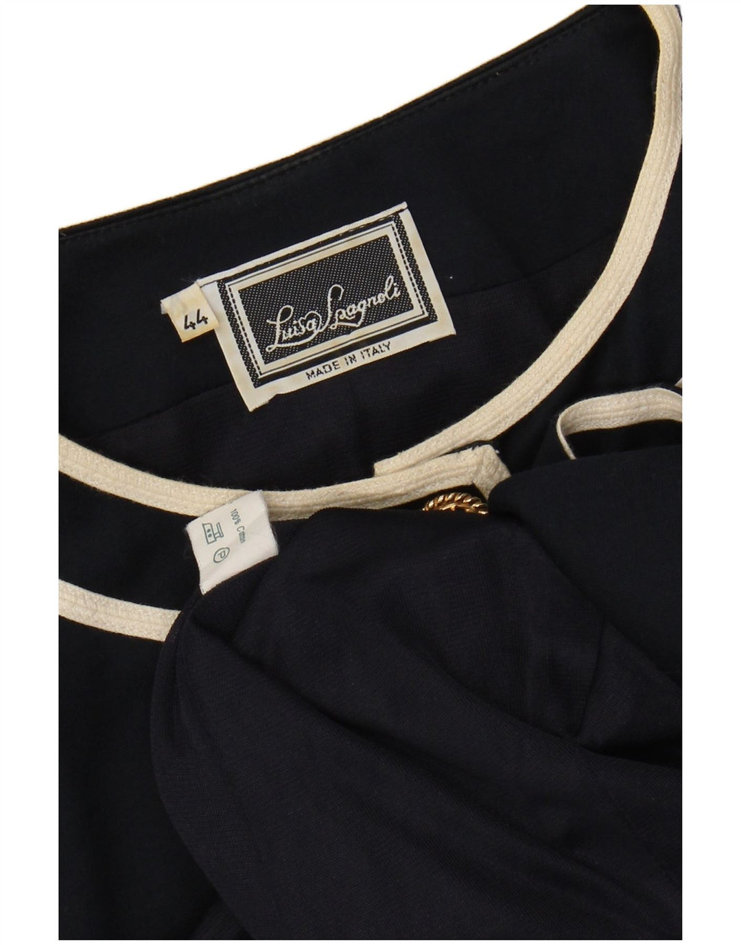 LUISA SPAGNOLI Женский пиджак с коротким рукавом IT 44 Средний Темно-Синий