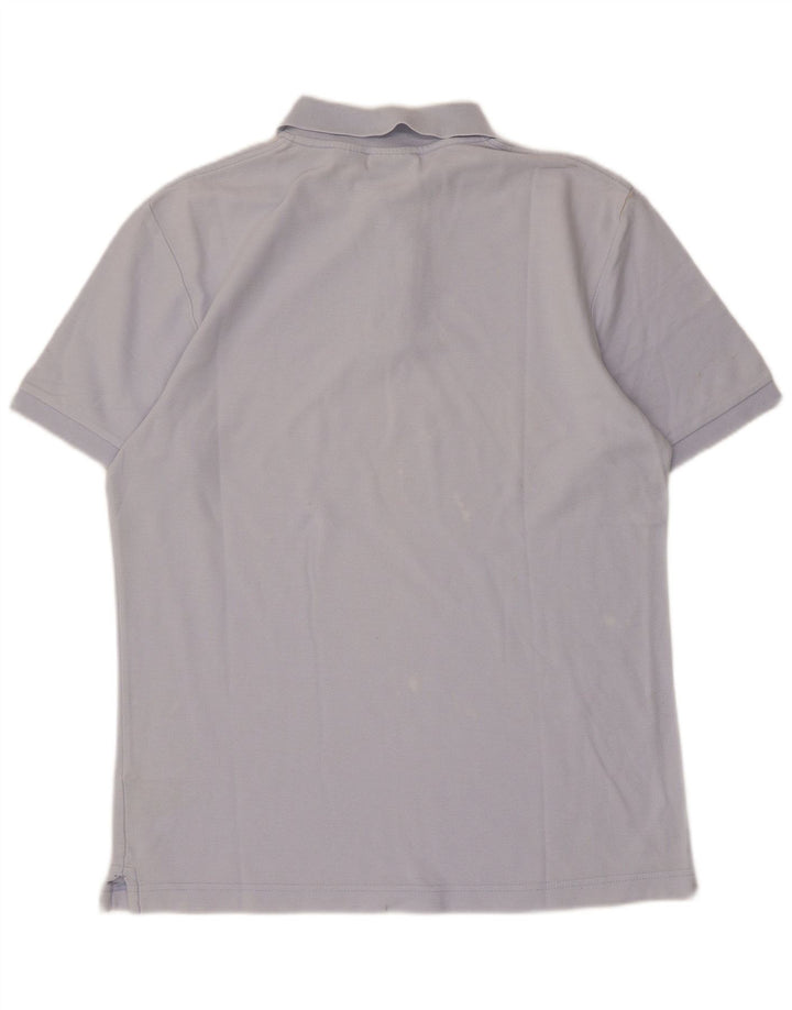 Мужская рубашка-поло Fila из хлопка среднего синего цвета