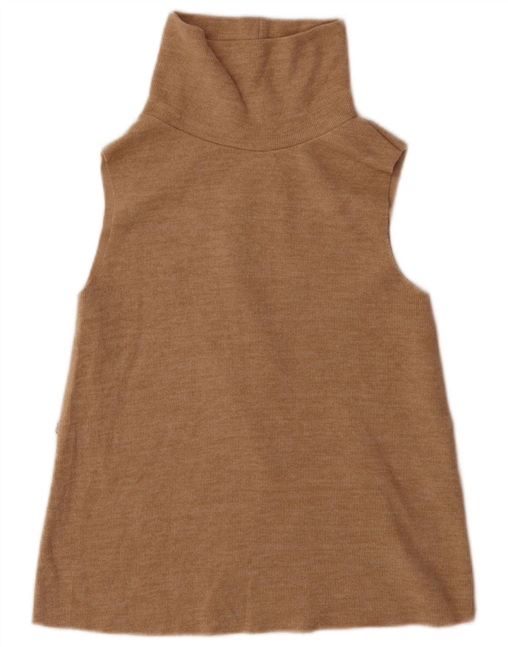 Женский жилет Zara UK 8, маленький, бежевый, хлопок