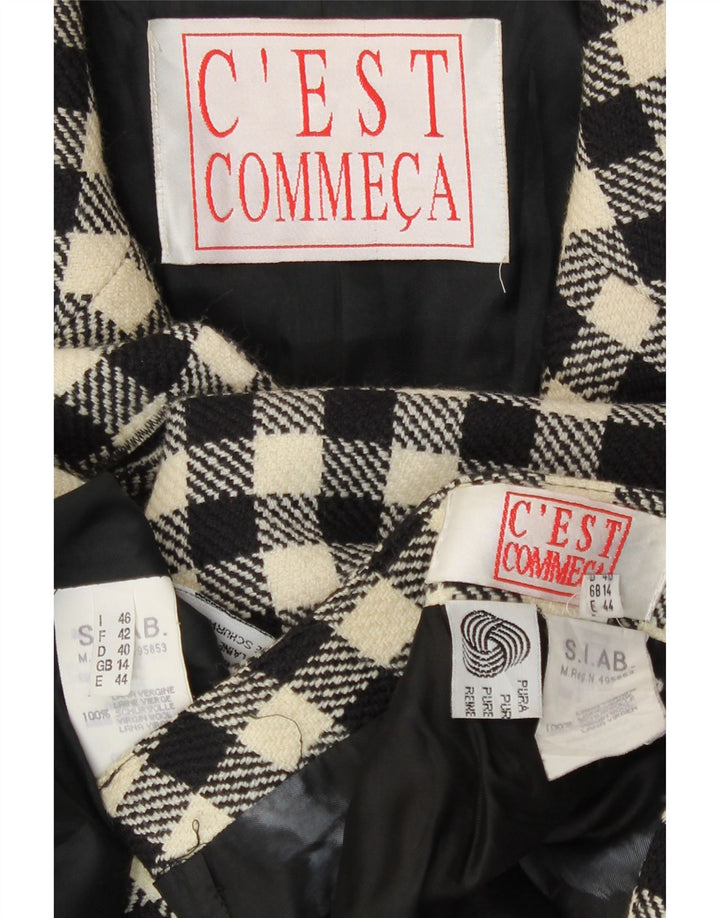 C'EST COMMECA Женский комплект из 2 юбок UK 14 Medium W30 Черный в мелкую клетку