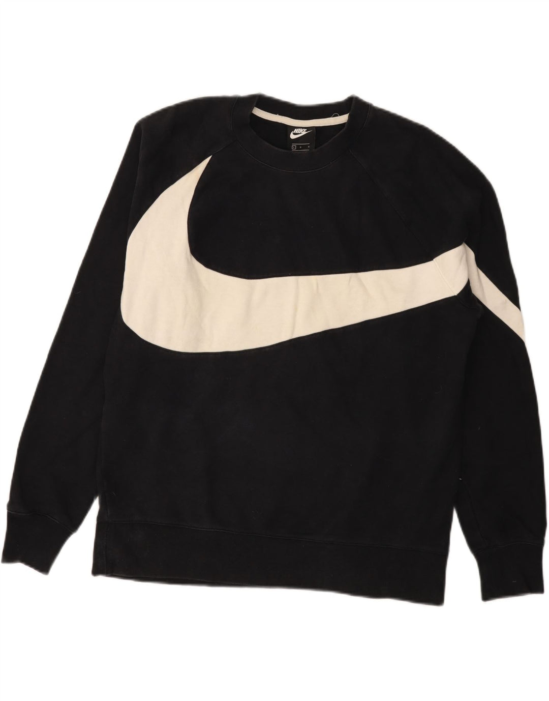 Мужской свитер с рисунком Nike, большой черный хлопковый джемпер
