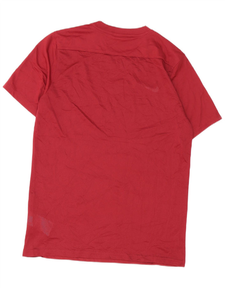 Мужская футболка Nike Dri Fit Slim Top большого размера из полиэстера бордового цвета