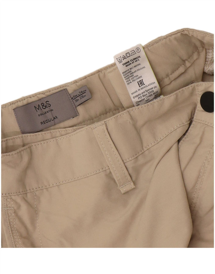 Мужские прямые брюки карго Marks & Spencer W36 L29 бежевые, хлопок