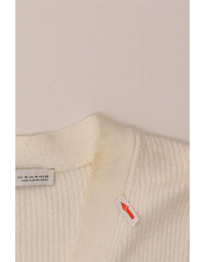 Женский кардиган Zara UK 12, средний белый вискоза
