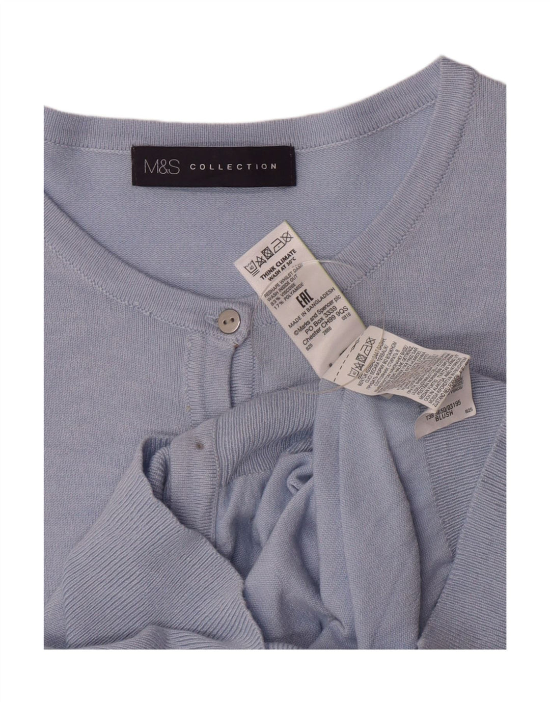 Женский кардиган Marks & Spencer UK 14, средний синий вискоза