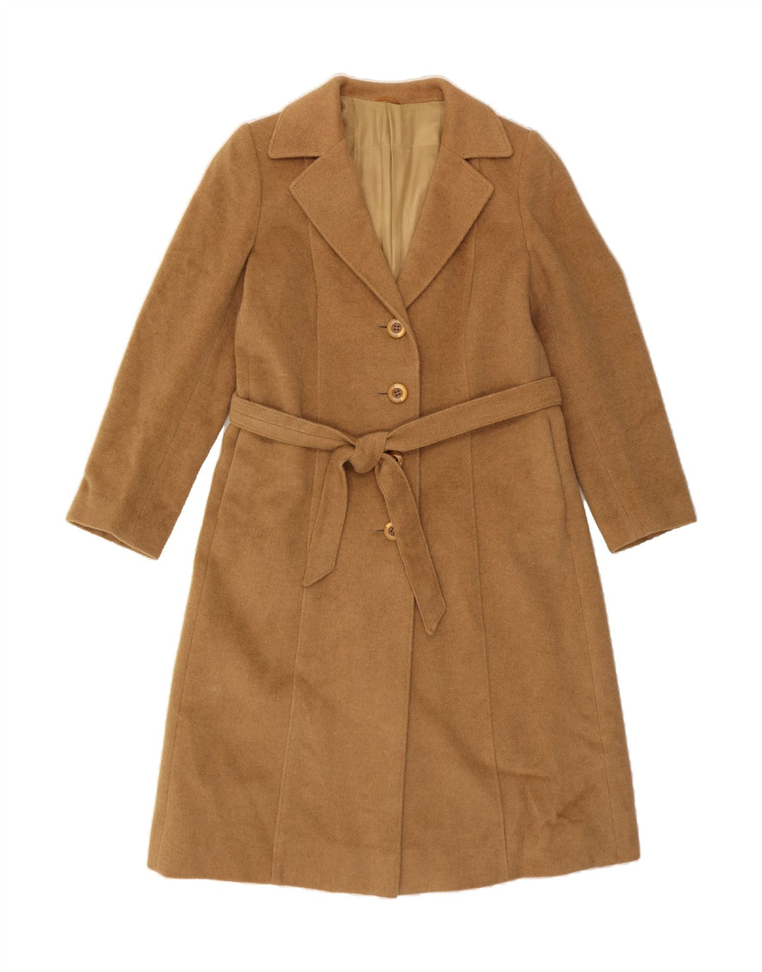 VINTAGE Womens Overcoat UK 10 Small Brown Vintage Vintage and Second-Hand Vintage from Messina Hembry 
