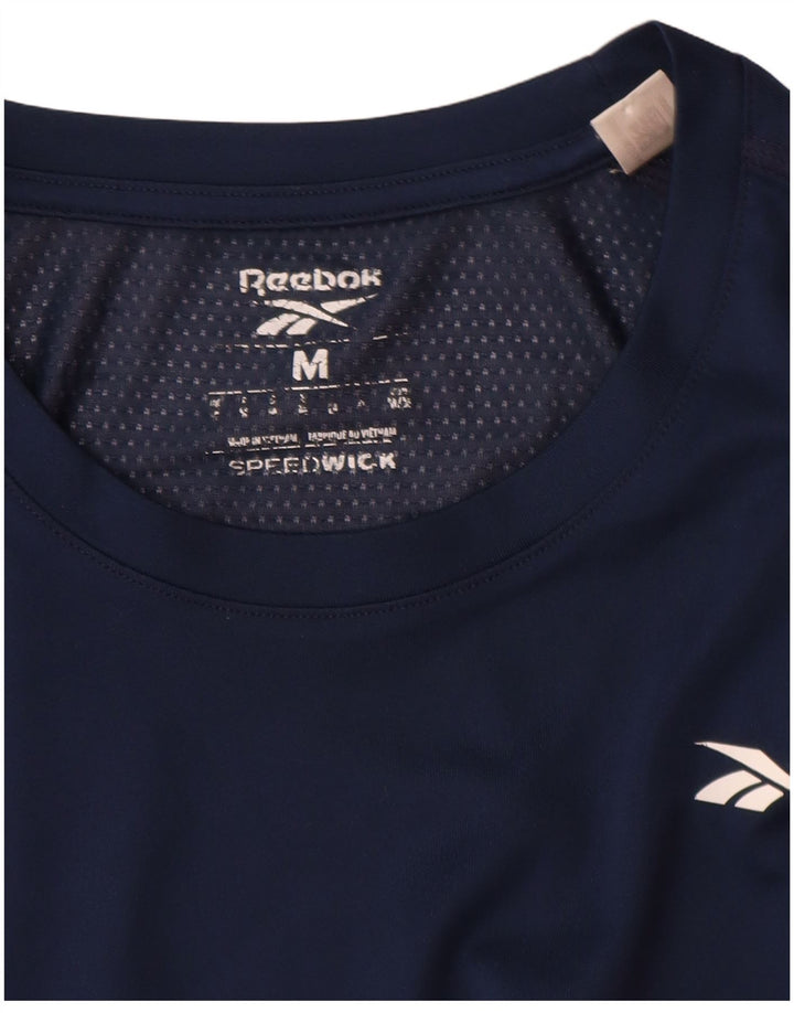 Мужская футболка Reebok Speedwick, средний темно-синий, полиэстер