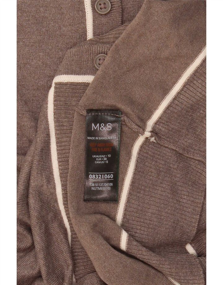 Женский кардиган Marks & Spencer UK 10, маленький коричневый вискоза