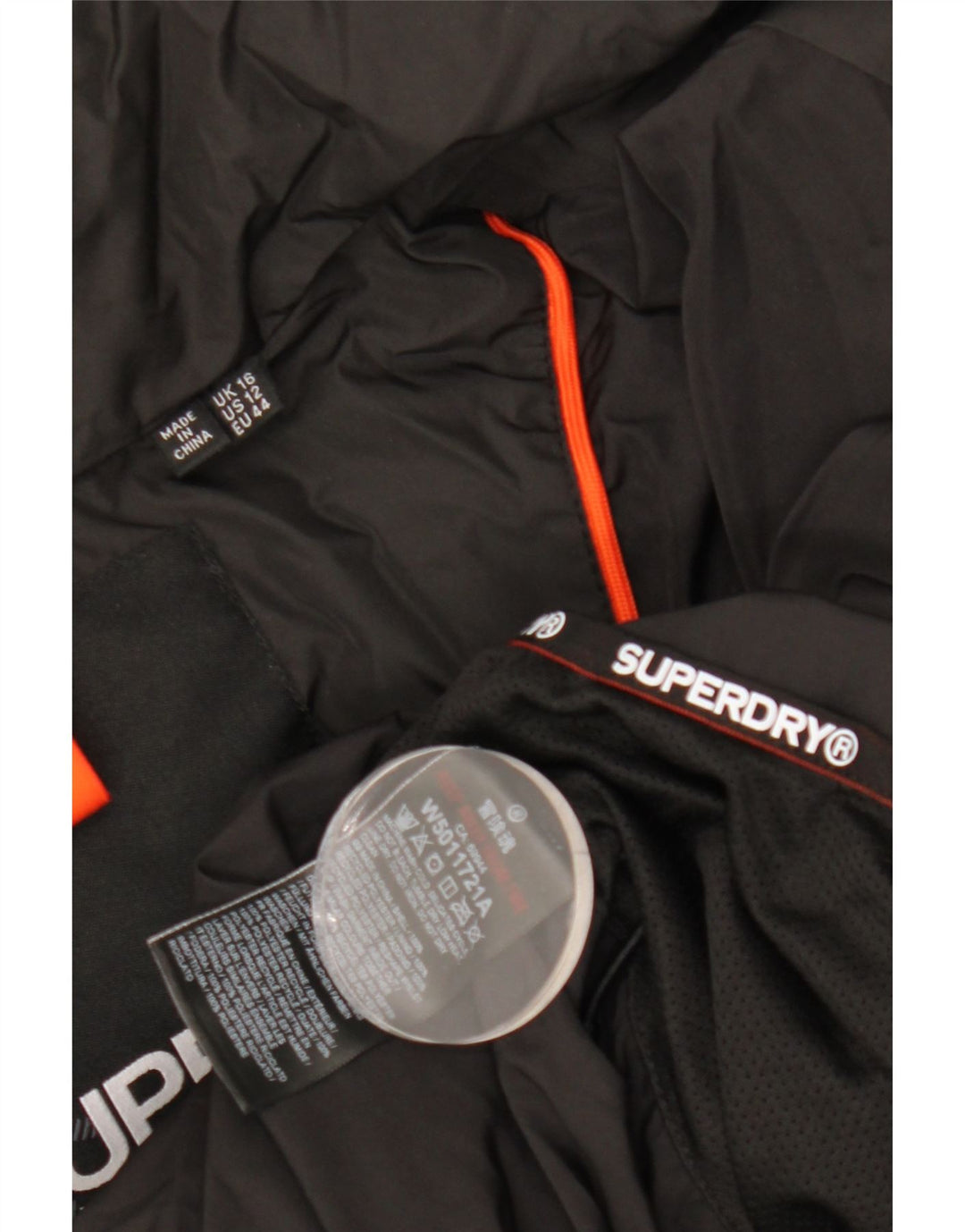 Женская укороченная стеганая куртка с капюшоном Superdry UK 16, большой черный полиэстер