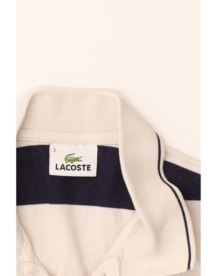 Мужская рубашка-поло Lacoste, размер 3, маленькая белая полоска