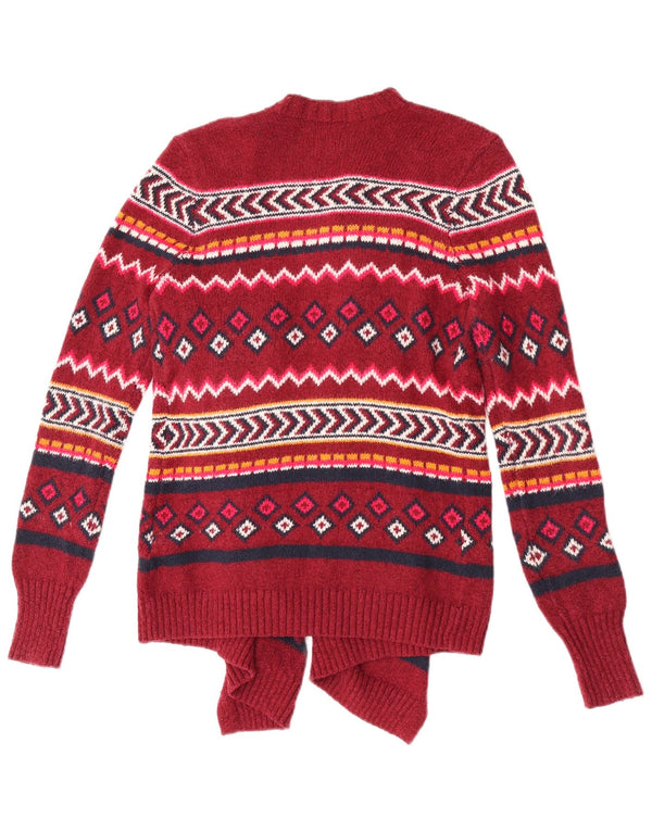 Женский открытый кардиган Hollister, Великобритания, 10 шт., маленький красный хлопок с геометрическим узором