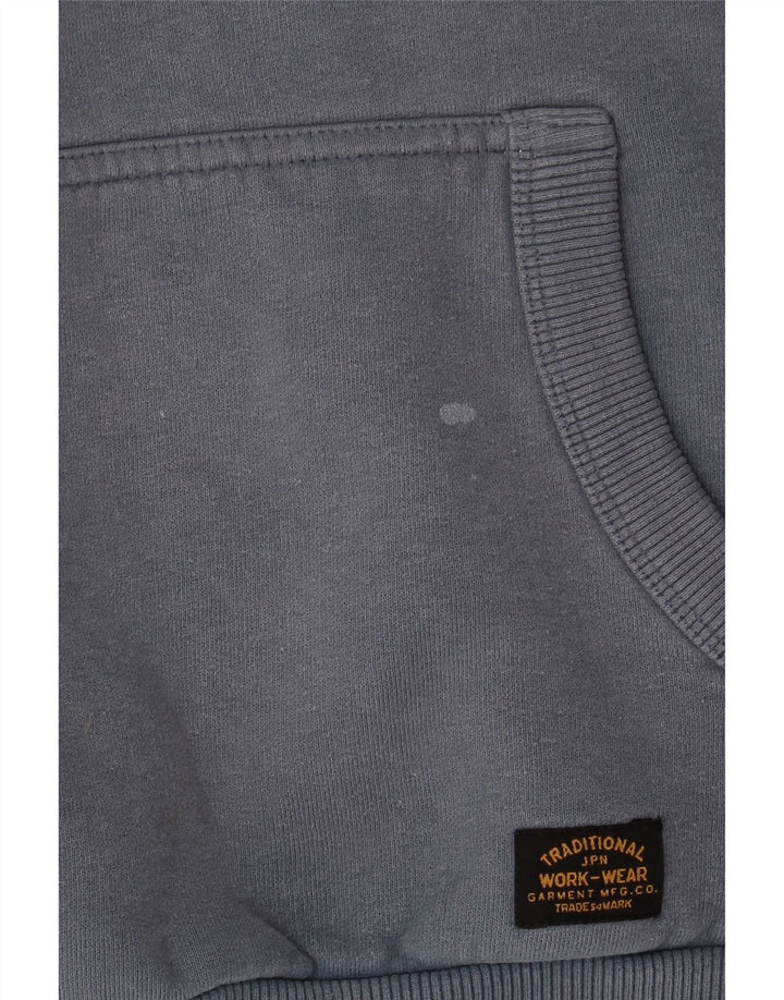 Мужской джемпер с капюшоном Superdry, маленький синий, хлопок