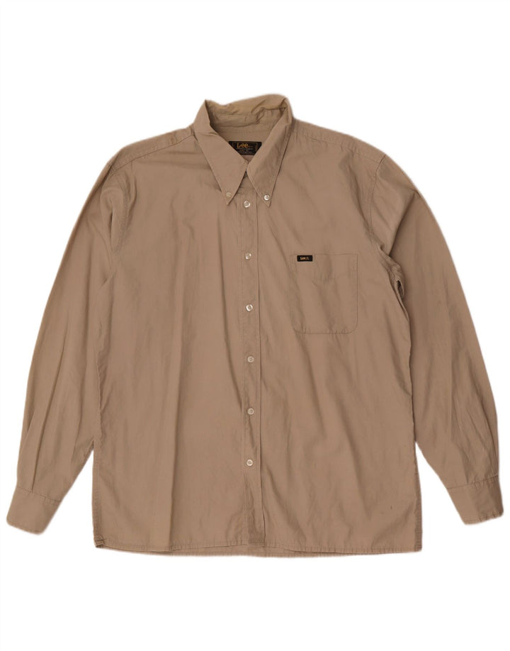 Рубашка мужская Lee XL бежевая, хлопок