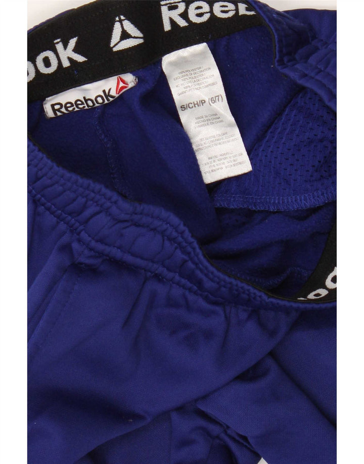 Спортивный костюм Reebok для мальчиков, брюки для бега, 6–7 лет, маленький синий, полиэстер