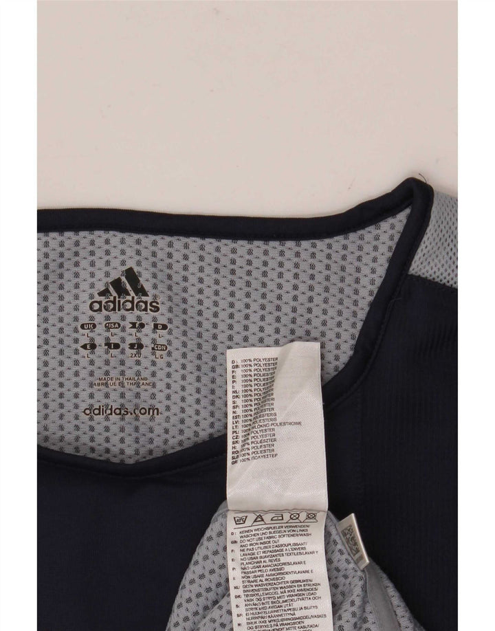 Мужской жилет Adidas Climacool, большой темно-синий, полиэстер с цветными блоками