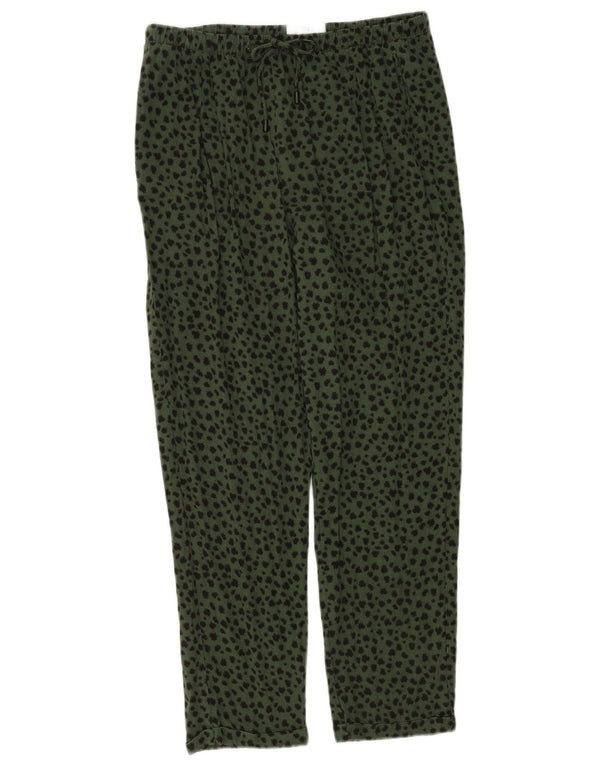 Женские брюки Marks & Spencer UK 12 Medium W32 L26 Зеленые с животным принтом