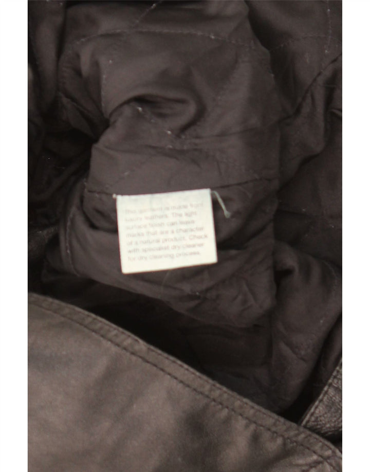 Conbipel Женское кожаное пальто оверсайз IT 42 Medium Black Leather