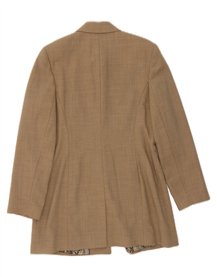ANN TAYLOR Womens 5 Button Longline Blazer Jacket Size 14 Medium Beige Vintage Ann Taylor and Second-Hand Ann Taylor from Messina Hembry 