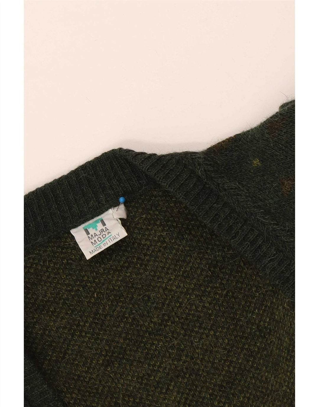 Винтажный мужской кардиган, большой зеленый свитер Fair Isle
