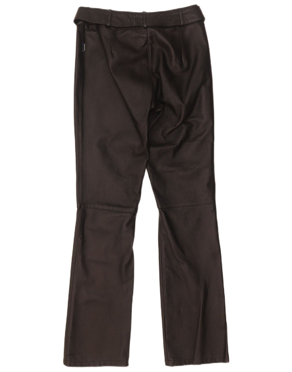 Женские кожаные брюки Tom Tailor Bootcut EU 34 XS W28 L32 Черные кожаные