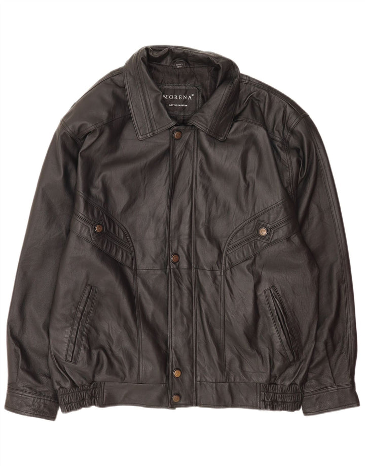 Мужская кожаная куртка Morena UK 42 XL черная кожа