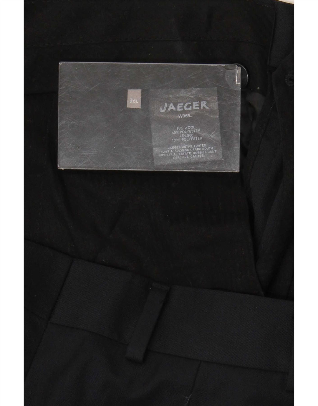Jaeger Мужские прямые повседневные брюки W36 L33 Темно-синие шерстяные