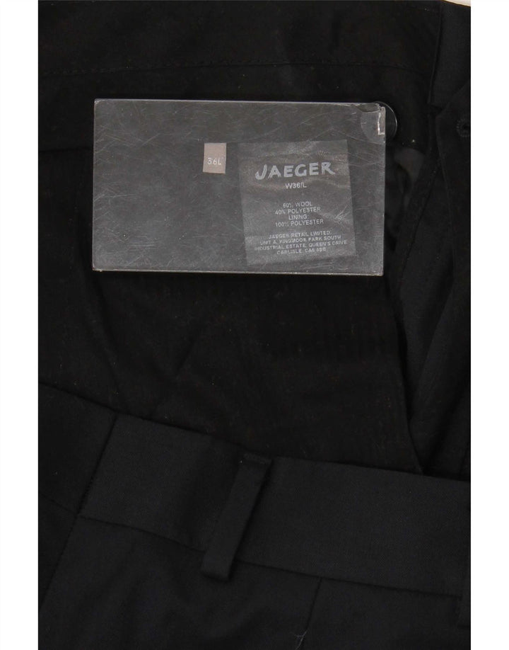 Jaeger Мужские прямые повседневные брюки W36 L33 Темно-синие шерстяные
