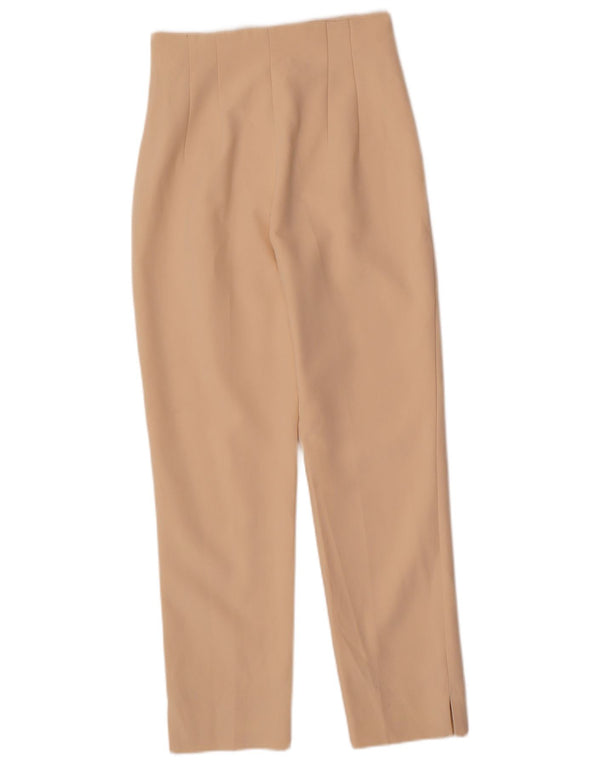 Женские зауженные повседневные брюки с высокой талией Zara EU 34 2XS W24 L26 Бежевые