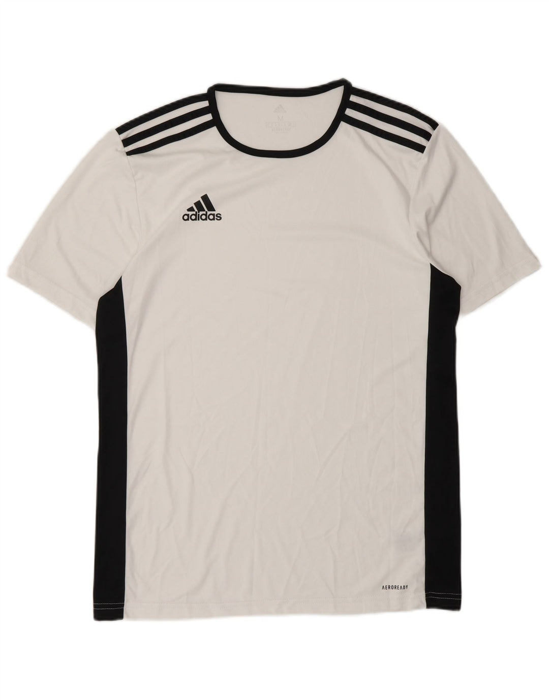 Adidas Мужская футболка Aeroready Верх среднего размера из полиэстера с цветными блоками белого цвета