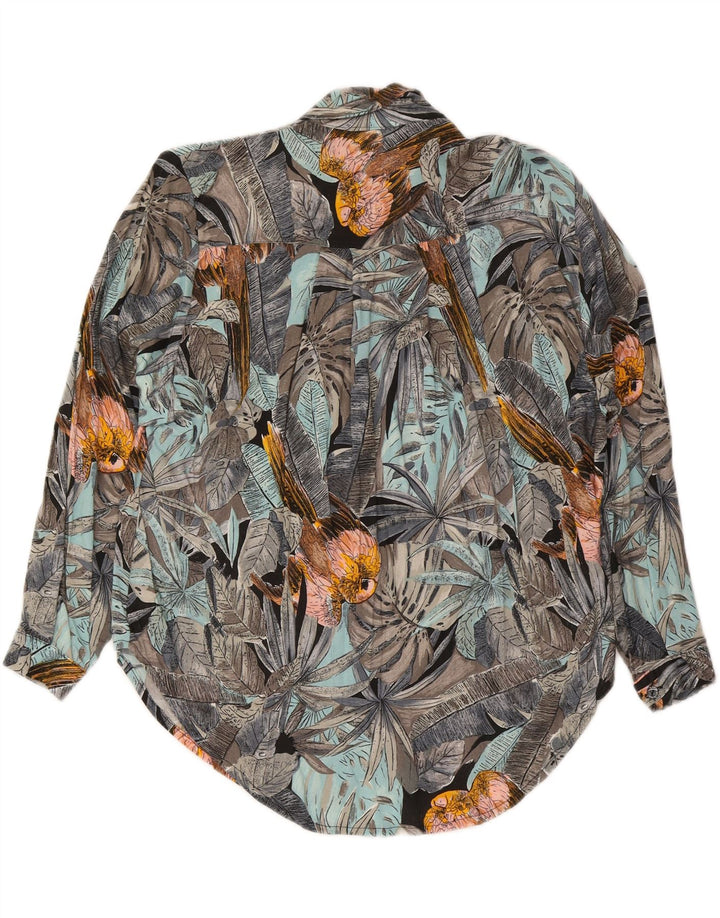 Женская блузка-рубашка VELENO UK 20 2XL, разноцветная вискоза с цветочным принтом