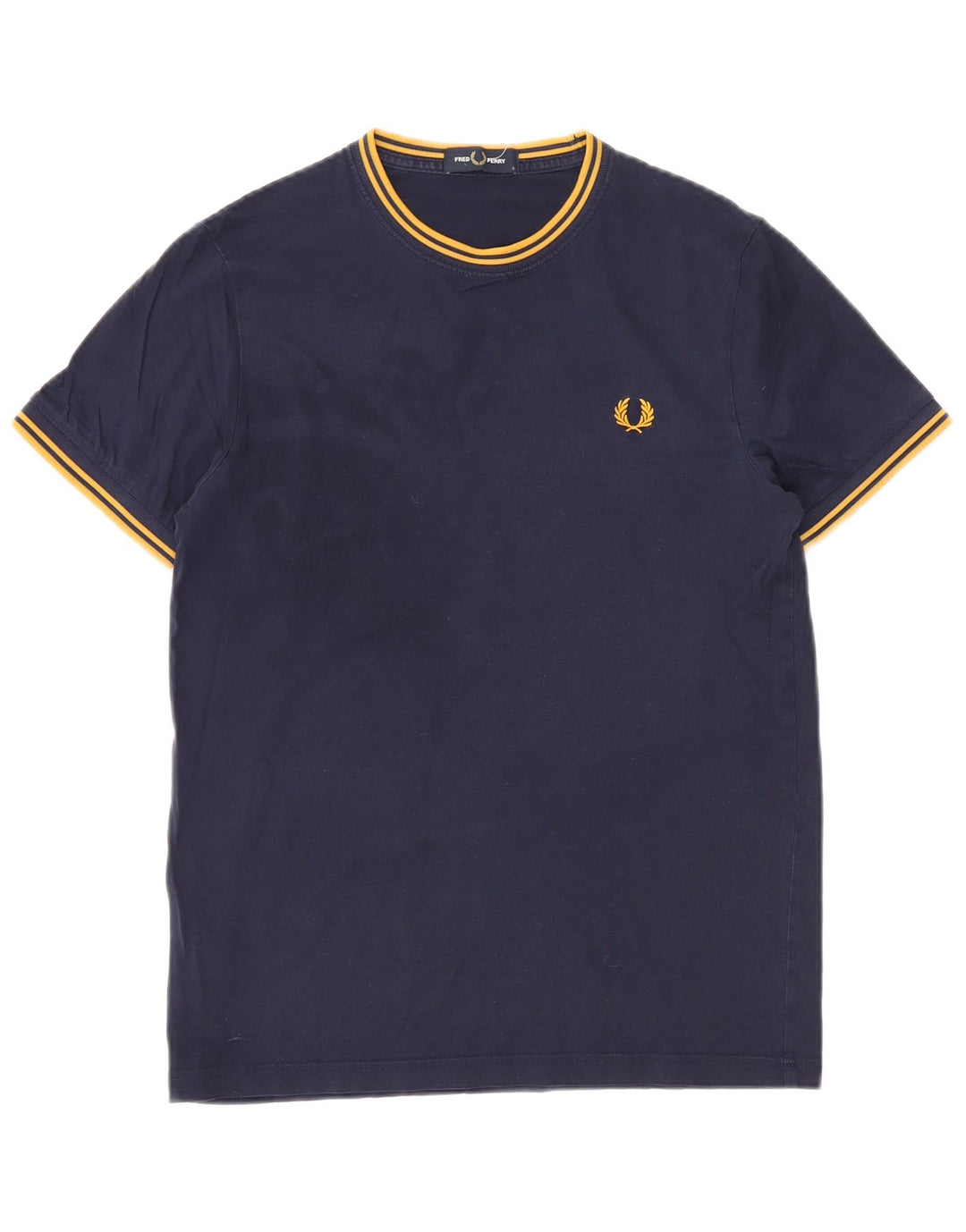 Мужская футболка Fred Perry, маленькая, темно-синяя, хлопковая