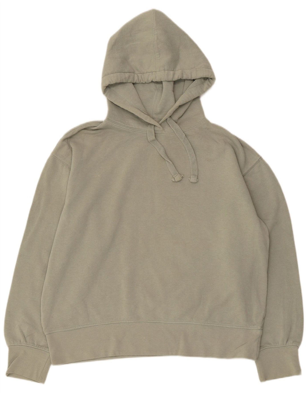 Zara Мужской джемпер свободного кроя с капюшоном, маленький зеленый