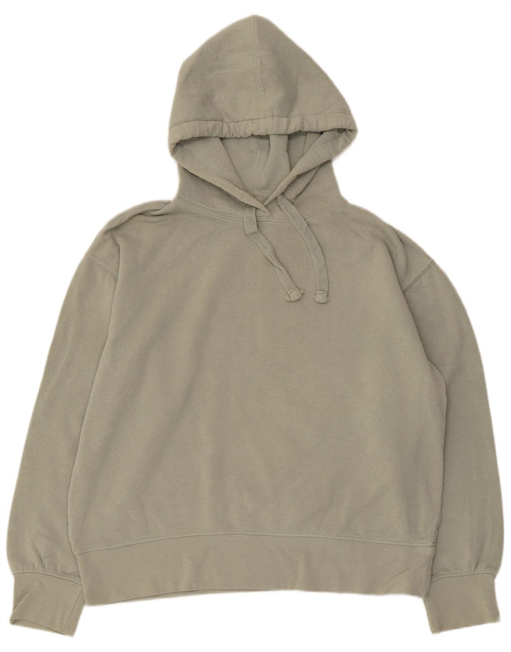 Zara Мужской джемпер свободного кроя с капюшоном, маленький зеленый