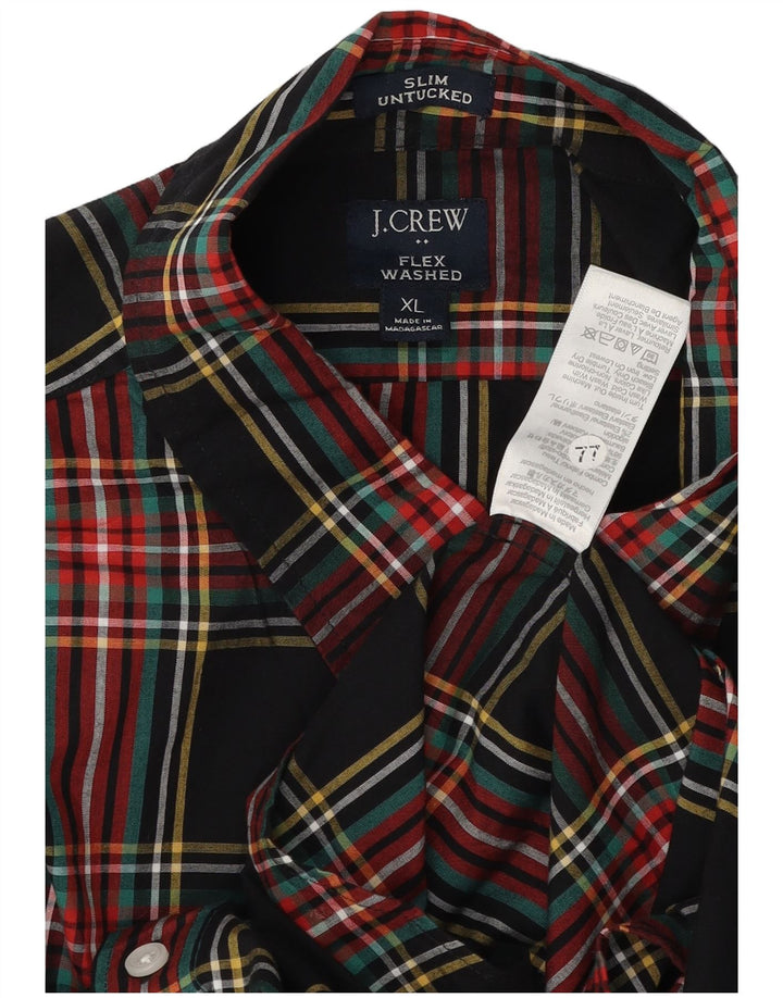 Мужская рубашка J. Crew XL, черная хлопковая клетка в клетку