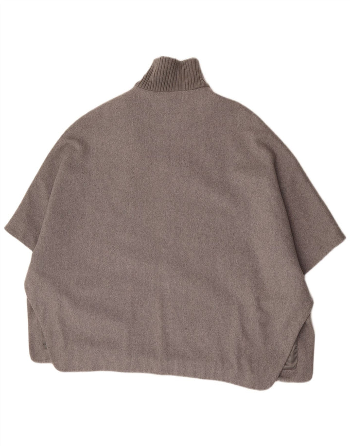 Женское пальто-накидка Dkny UK 6 XS серое из шерсти