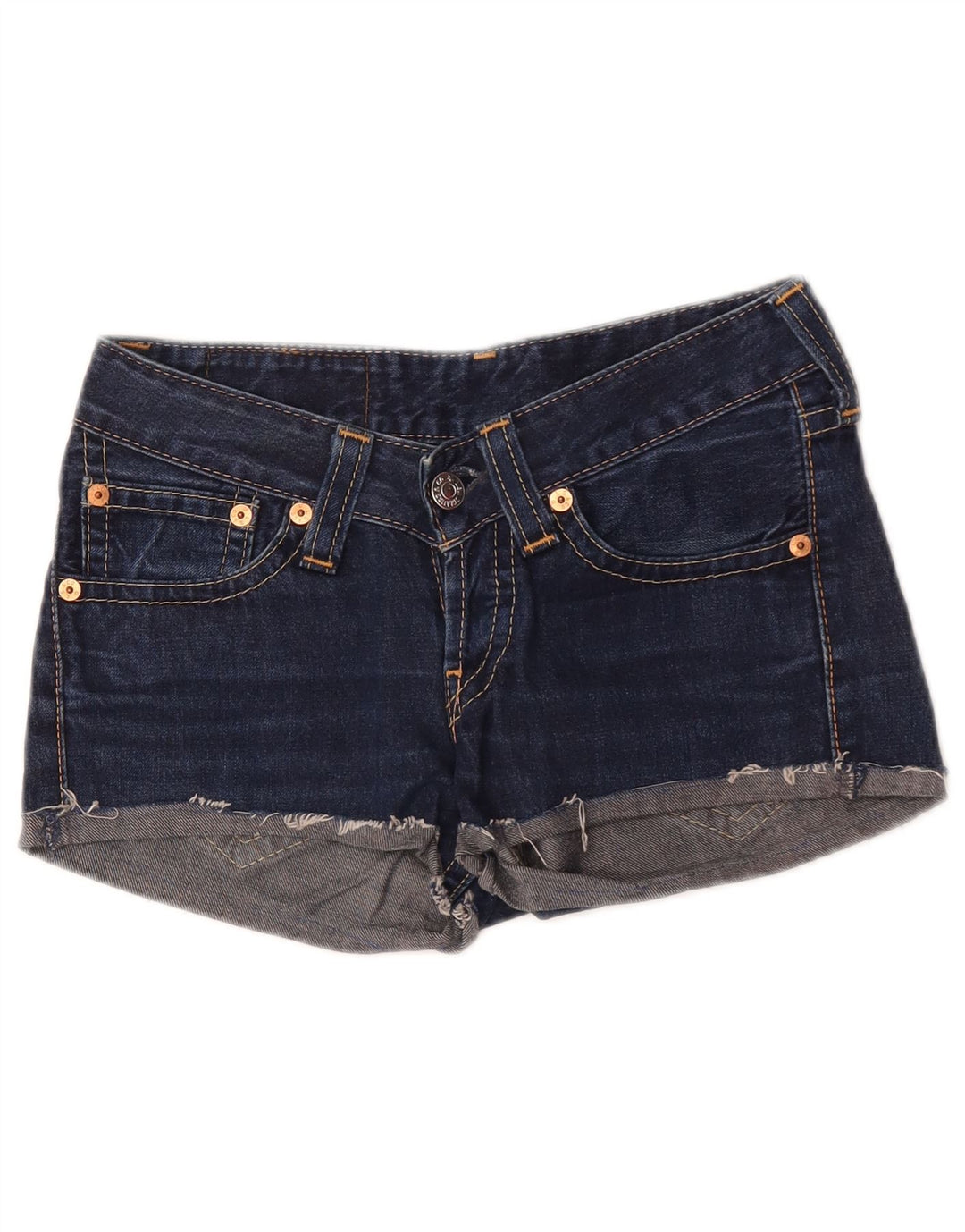Женские джинсовые шорты Levi's 927 W28, средние, темно-синие