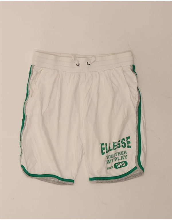 Женские спортивные шорты Ellesse с графическим рисунком UK 8, маленькие хлопковые белые полоски