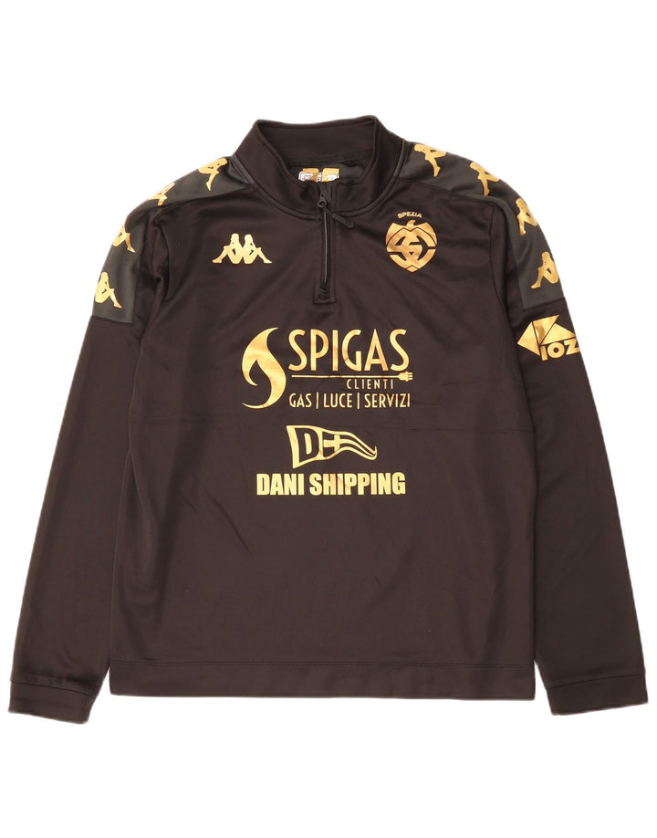 Мужской пуловер Kappa Spezia Calcio с графическим принтом, большой черный спортивный костюм