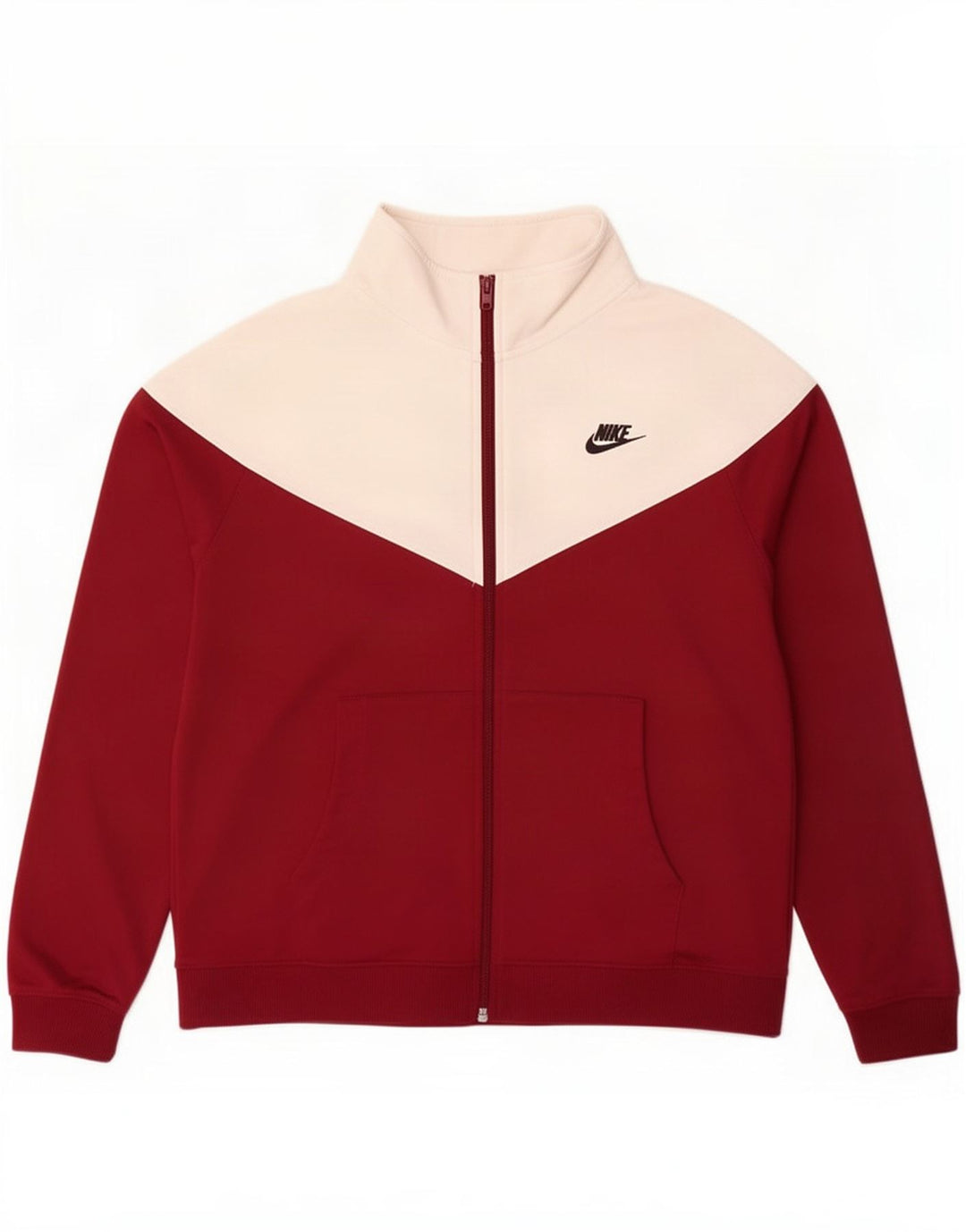 Мужская спортивная куртка Nike, большой темно-бордовый полиэстер с цветными блоками