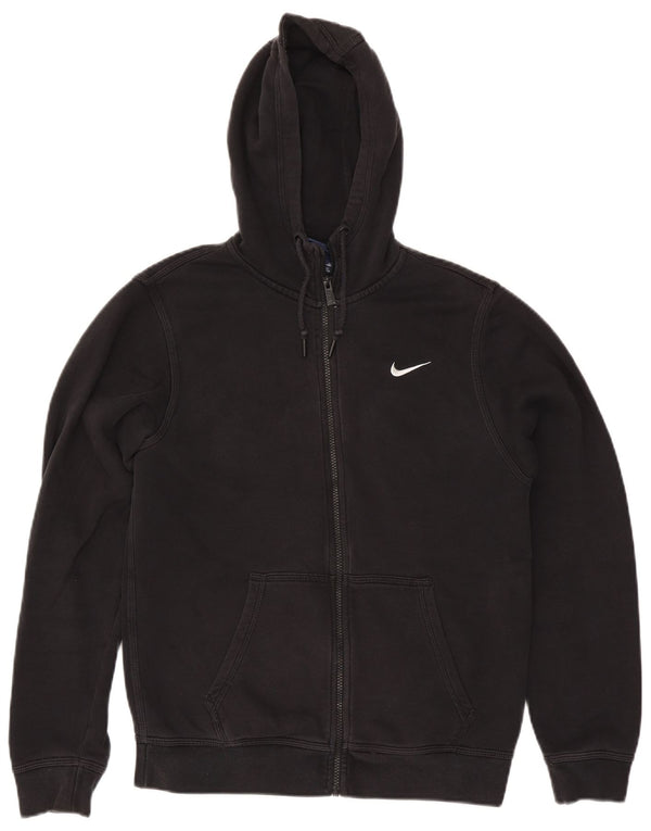 Мужской свитер с капюшоном на молнии Nike, маленький черный, хлопковый
