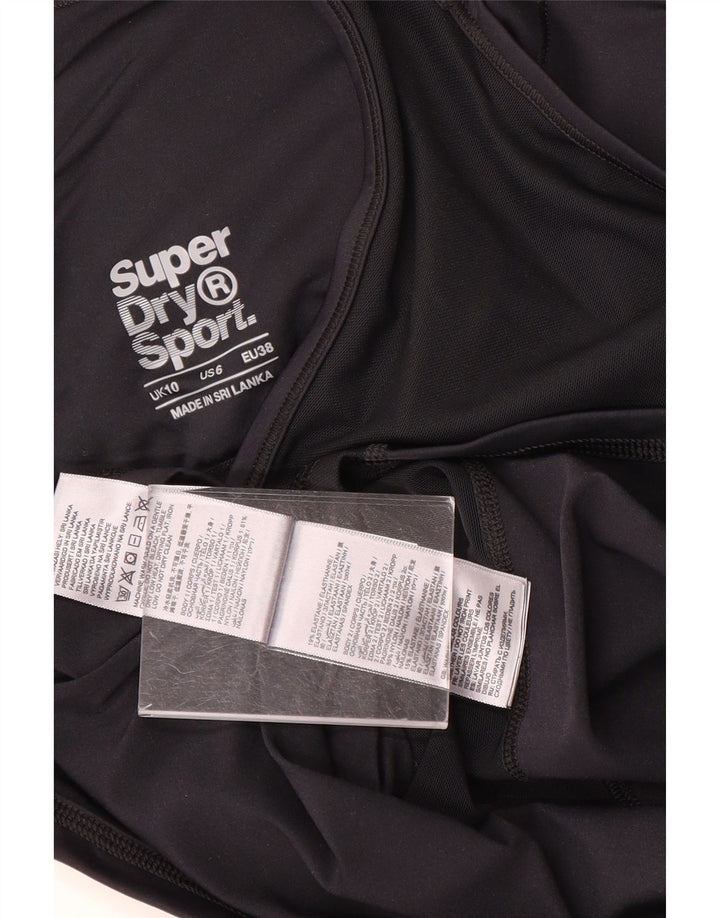 Женский жилет с рисунком Superdry Top UK 10, маленький черный нейлон