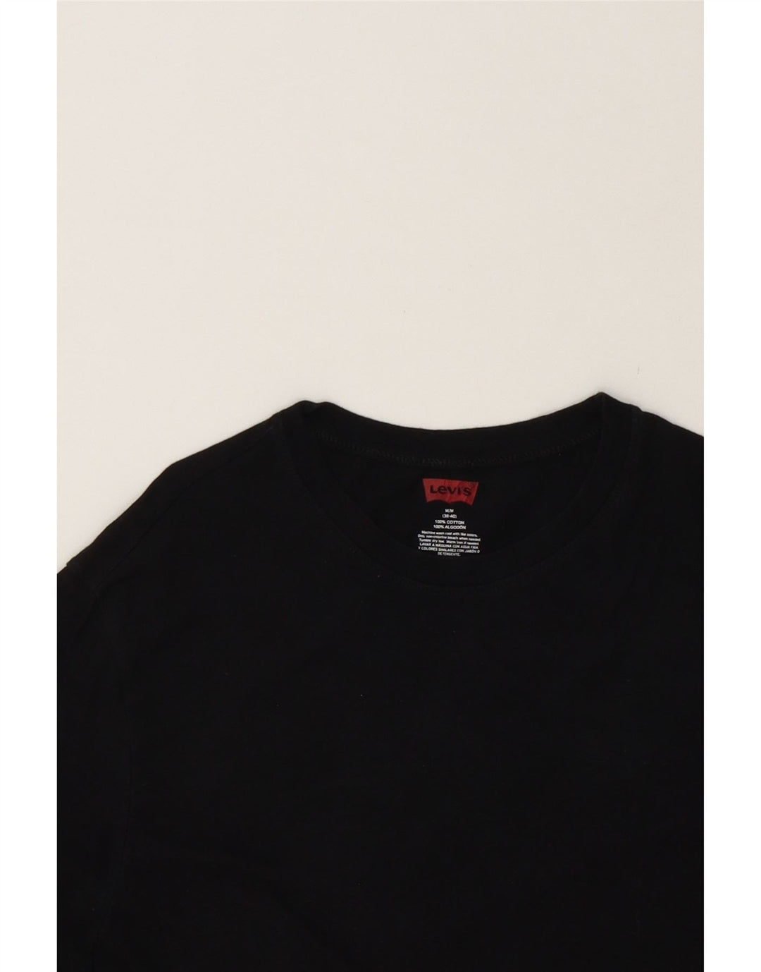 LEVI'S Mens T-Shirt Top UK 38/40 Medium Black Cotton Vintage Levi's and Second-Hand Levi's from Messina Hembry 