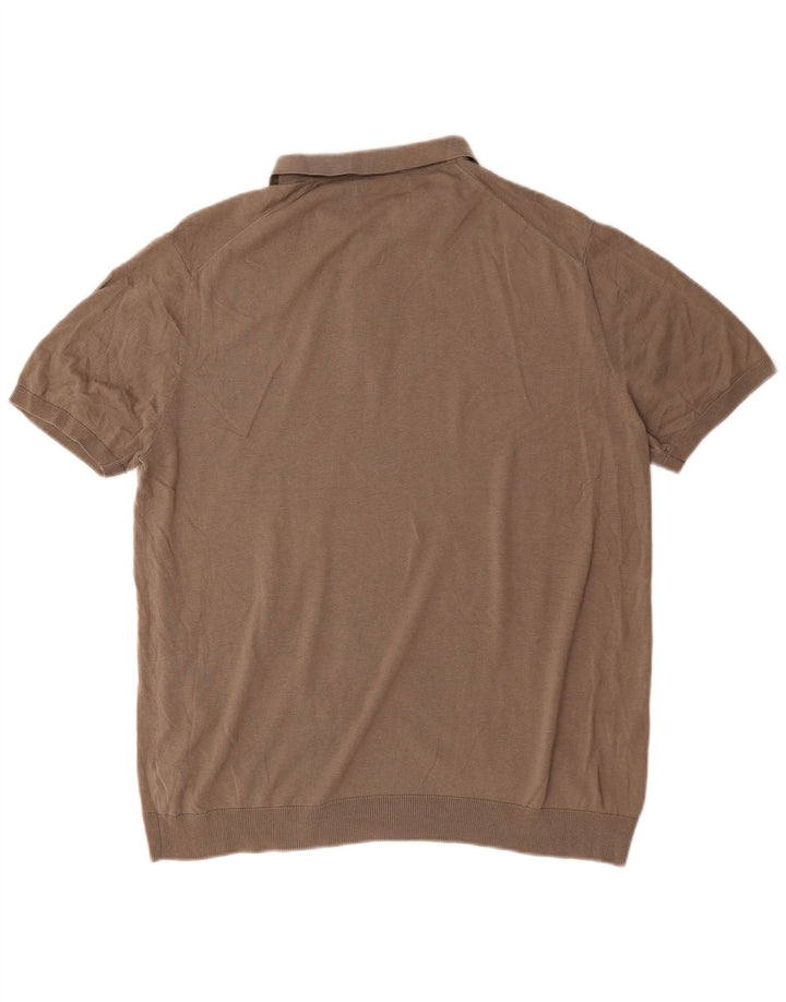 Мужская рубашка поло Marks & Spencer Autograph XL серая шелковая