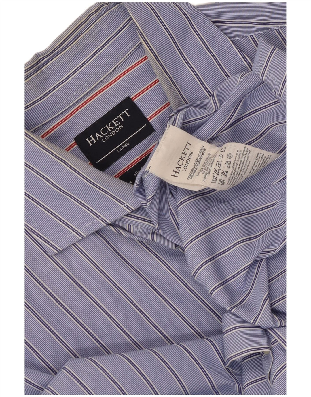 Hackett Мужская рубашка приталенного кроя из хлопка в большую синюю полоску
