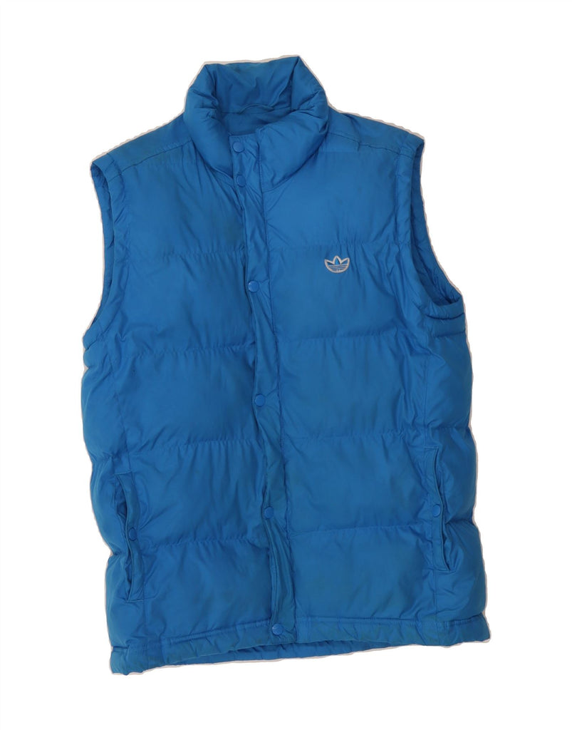 ADIDAS Mens Padded Gilet UK 36 Small Blue Polyester Vintage Adidas and Second-Hand Adidas from Messina Hembry 